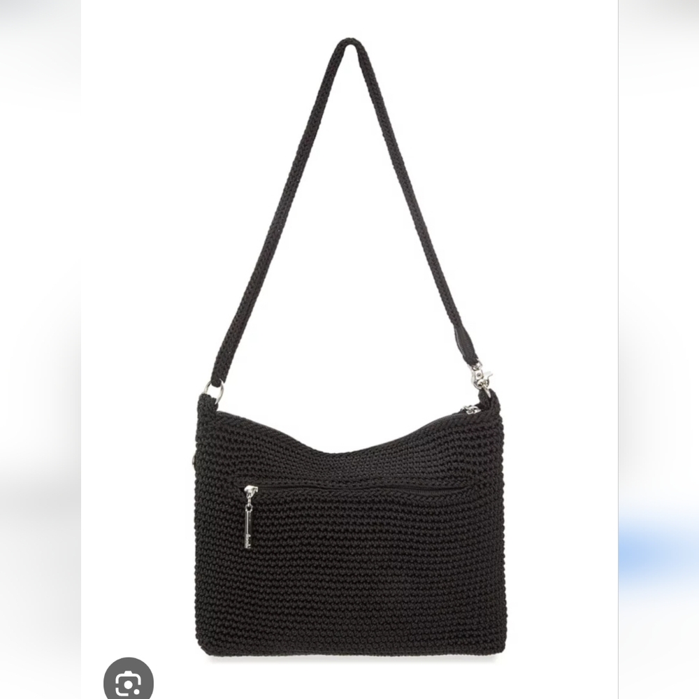 Chic Black Knit Shoulder Bag
